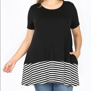 NWT Black Plus Top